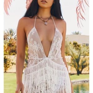 White lace mini dress By White Fox Boutique